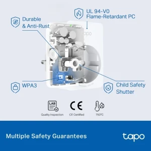 Tp-link tapo smart plug mini, matter compatible, compatible with alexa, google home & samsung smartthings, energy monitoring, 15a, ul certified, 2.4g Thumbnail 5