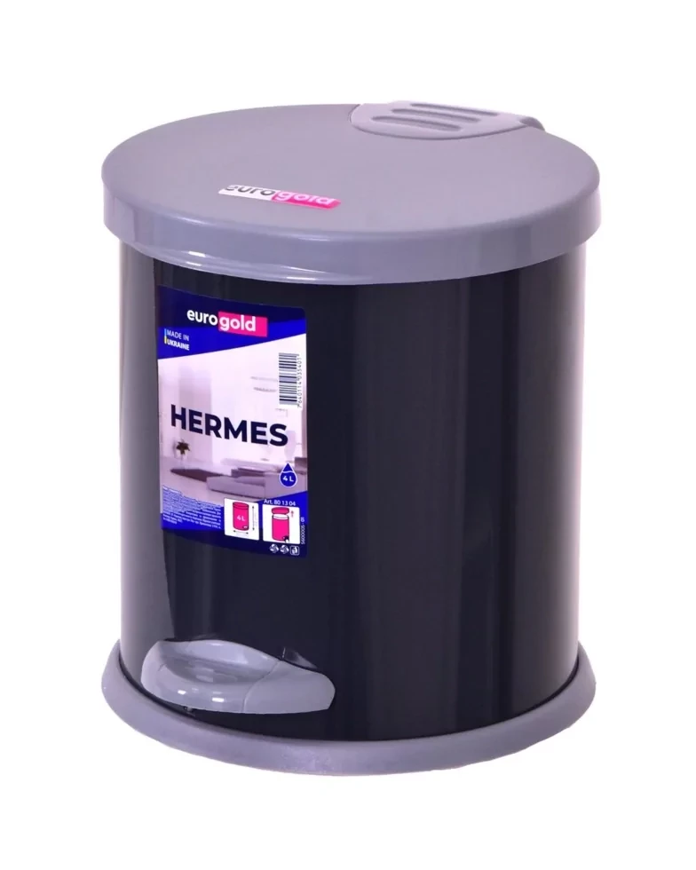 Cos gunoi inox hermes 4.0 l, cu pedala, black 5
