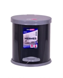 Cos gunoi inox hermes 4.0 l, cu pedala, black Thumbnail 2