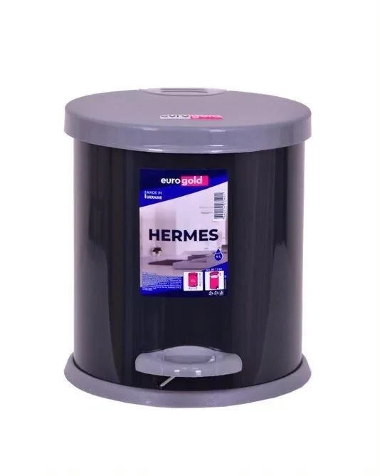 Cos gunoi inox hermes 12.0 l, cu pedala, black 2