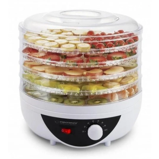 Dehydrator esperanza chanterelles ekd002, 5 transparent trays, overheating protection, strong power 250w, 8 drying programmes 2
