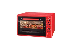 Electric Oven Zilan ZLN5320  Gusto red 38L, 1 x enamel round tray, 1 x enamel square tray