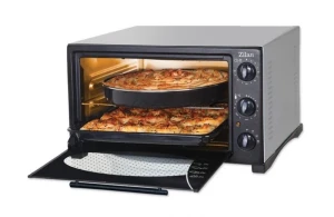 Electric oven zilan zln5320 gusto grey 38l, 1 x enamel round tray, 1 x enamel square tray Thumbnail 2