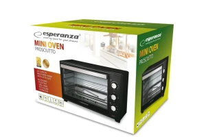Electric oven esperanza prosciutto eko008, 20l, power: 1600w, temperature: 0°c - 250°c, timer: 0-60 minutes, 3 heating functions available, crumb tray Thumbnail 3