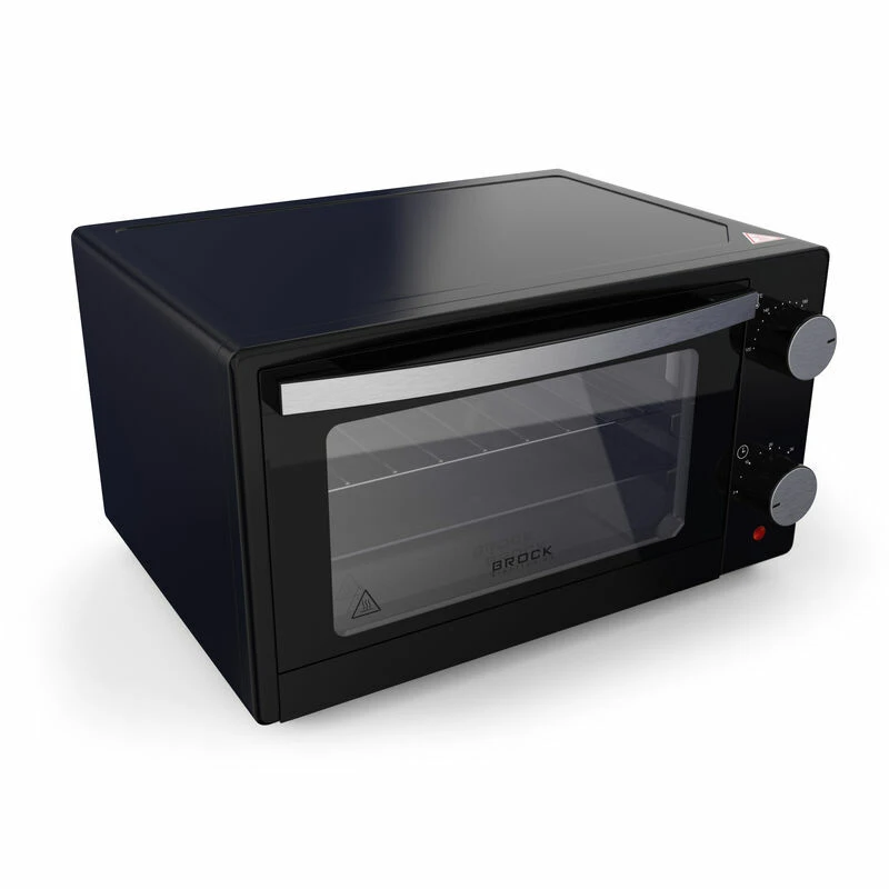 Electric oven brock to 9001 b 9l, 650w, 2 quartz heating tubes, double glass, temperature: 100°c - 230°c, acc: (baking tray, tray, handle) 2