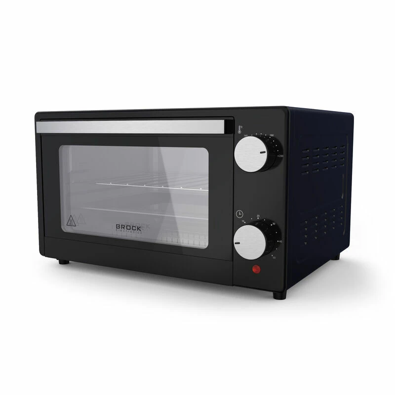 Electric oven brock to 9001 b 9l, 650w, 2 quartz heating tubes, double glass, temperature: 100°c - 230°c, acc: (baking tray, tray, handle) 13