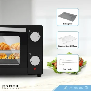 Electric oven brock to 9001 b 9l, 650w, 2 quartz heating tubes, double glass, temperature: 100°c - 230°c, acc: (baking tray, tray, handle) Thumbnail 8