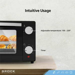 Electric oven brock to 9001 b 9l, 650w, 2 quartz heating tubes, double glass, temperature: 100°c - 230°c, acc: (baking tray, tray, handle) Thumbnail 7