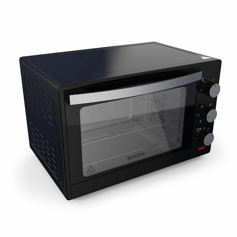 Electric oven brock to 3001 bk, black 30l, 1600w, convection function, double glass, temperature: 100°c - 230°c, heating functions: off / heating from 2