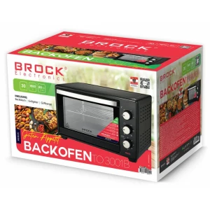 Electric oven brock to 3001 bk, black 30l, 1600w, convection function, double glass, temperature: 100°c - 230°c, heating functions: off / heating from Thumbnail 12