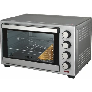 Electric oven brock to 3001 ss 30l, gray, 1600w,  convection function, grill rotisserie function, double glass, temperature: 100°c - 230°c, heating fu