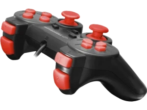 Gamepad esperanza warrior egg102r  black/red, vibration game pad, 15 buttons, 2 sticks, ergonomic design, 2 modes (analog and digital), soft sweat-res Thumbnail 2