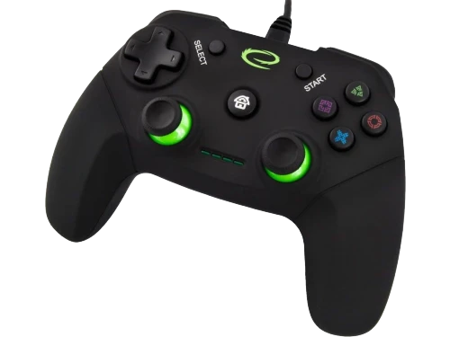 Gamepad esperanza warrior eg102  black, vibration game pad, 15 buttons, 2 sticks, ergonomic design, 2 modes (analog and digital), soft sweat-resistant 6