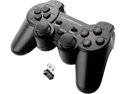 Gamepad esperanza warrior eg102  black, vibration game pad, 15 buttons, 2 sticks, ergonomic design, 2 modes (analog and digital), soft sweat-resistant 7