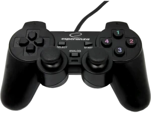 Gamepad esperanza warrior eg102  black, vibration game pad, 15 buttons, 2 sticks, ergonomic design, 2 modes (analog and digital), soft sweat-resistant Thumbnail 5