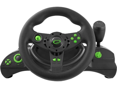 Wheel esperanza nitro egw102, vibration force, 12 action buttons, direction trigger, digital paddles, rotation 270 degrees, for pc/psx/ps2/ps3, usb, 2