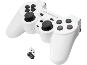 Gamepad wireless esperanza gladiator egg108w  white, vibration game pad, 16 buttons, 2 sticks, ergonomic design, 2 modes (analog and digital), soft sw Thumbnail 2
