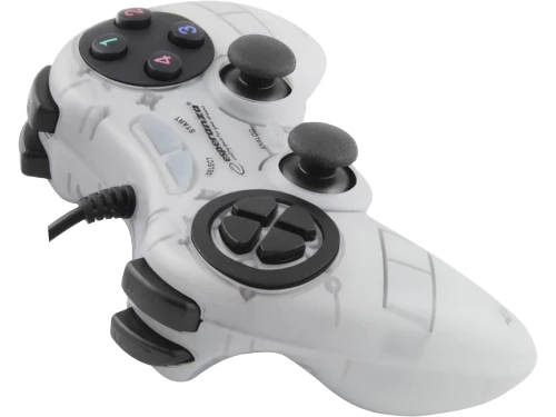 Gamepad esperanza fighter egg105w  white, vibration game pad, 16 buttons, 2 sticks, ergonomic design, 2 modes (analog and digital), soft sweat-resista 2