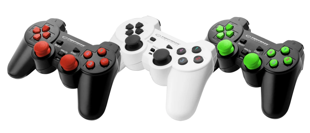 Gamepad esperanza warrior egg102w  white/black, vibration game pad, 15 buttons, 2 sticks, ergonomic design, 2 modes (analog and digital), soft sweat-r 4