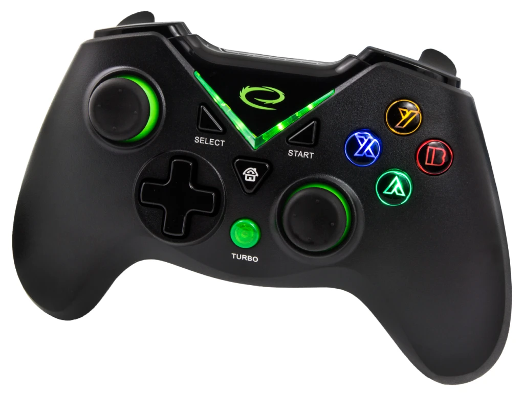 Gamepad esperanza pirate egg114k  black,  2 analog sticks, 12 action buttons, 2 modes (analog and digital), 8-directional d-pad, pc win / xbox one, x/s compatible, usb port 7