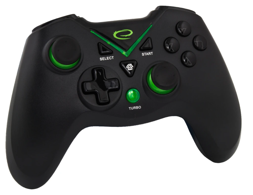 Gamepad esperanza pirate egg114k  black,  2 analog sticks, 12 action buttons, 2 modes (analog and digital), 8-directional d-pad, pc win / xbox one, x/s compatible, usb port 3