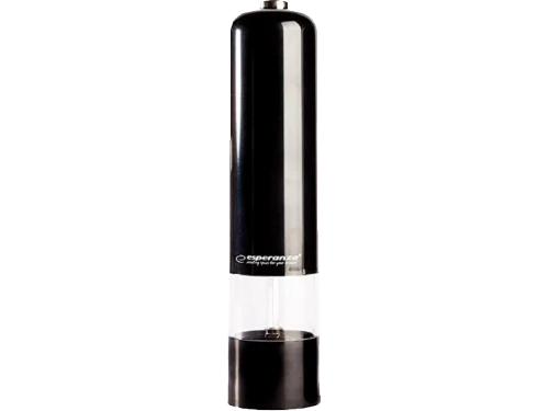 Grinder esperanza malabar ekp001k black,  led illumination during use adjustable grinding thickness length: 23cm diameter: 5cm power: 4* aa batteries 3