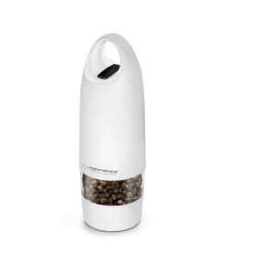 Grinder Esperanza MUNTOK EKP003W White, LED illumination during use Adjustable grinding thickness Length: 17cm Diameter: 5cm Power: 4* AA batteries (n