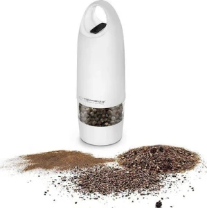 Grinder esperanza muntok ekp003w white, led illumination during use adjustable grinding thickness length: 17cm diameter: 5cm power: 4* aa batteries (n Thumbnail 2