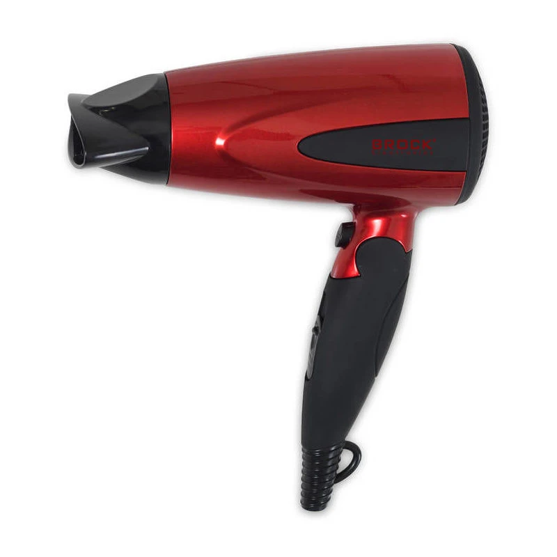 Hair dryer brock hd 8501 rd, 1600w, 2 power levels, 2 speeds, cold air button, ionisation function, enables faster drying, reduces static electricity, 4