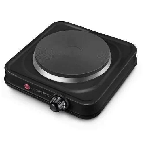Electric hot plate esperanza st.helens ekh003k black, 1000w 5 temperature degrees thermostatic protection against overheating the indicator light (on 2