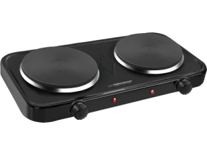 Electric Hot Plate Esperanza COTOPAXI EKH010K  Black, 2000W (1x1000W, 1x1000W), 5 temperature degrees thermostatic protection against overheating The indicator light (on / off) Heat-resistant surface materials 2 heating plates