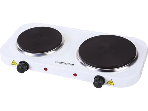 Electric hot plate esperanza yellowstone ekh014w white, 2500w (1x1500w, 1x1000w) 2