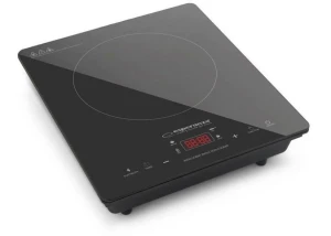 Induction hot plate esperanza vesuvius ekh009 black,  2000w, cooking surface:  unpolished black crystal glass 12-20cm, 50%  cooking time savi