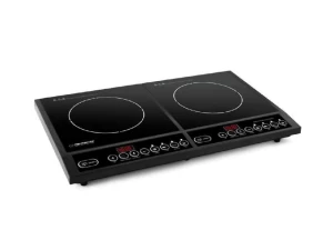 Induction hot plate esperanza st.maria ekh008 black, 2-burner,  2000w + 2000w, 2 cooking surfaces: polished black crystal glass 280 * 280mm * 2 pieces