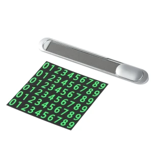 Suport numar telefon tellur pentru parcare temporara,metalic,argintiu