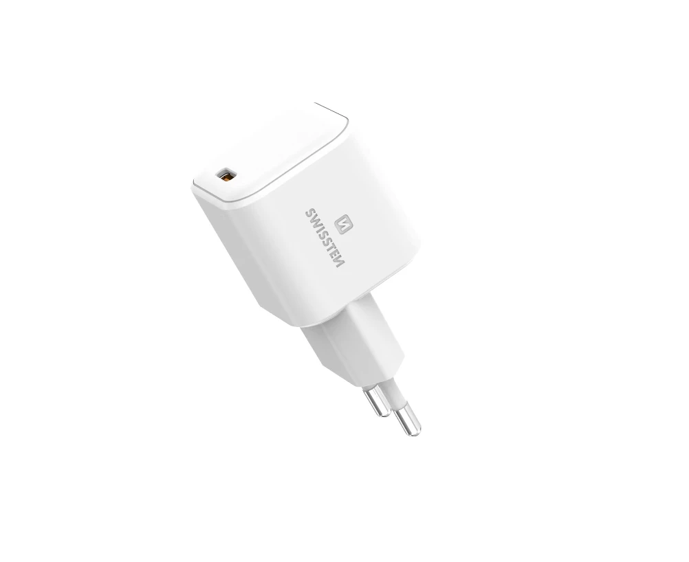 Universal home charger swissten gan 1x usb-c 45w pd white 4