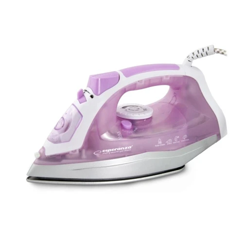 Iron esperanza tulle ceramic ehi004 2400w non stick soleplate; anti-drip function; horizontal and vertical steam; dry ironing; spray; sellf cleaning; 2