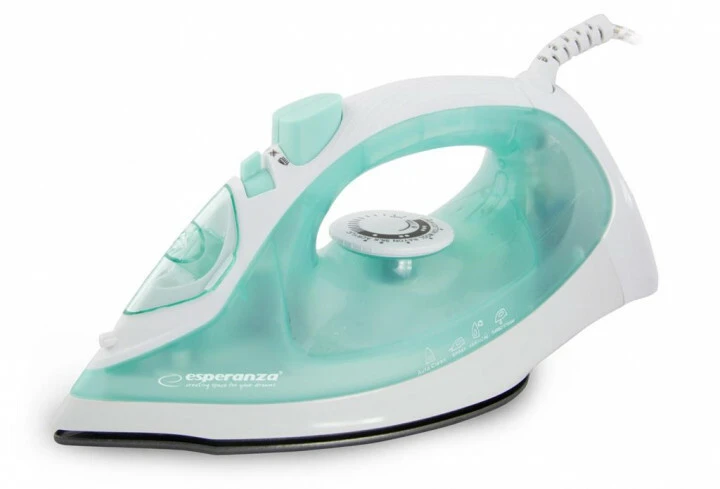 Iron esperanza silk  ehi005 2200w; non stick soleplate; anti-drip function; horizontal and vertical steam; dry ironing; spray; sellf cleaning; ceramic 2