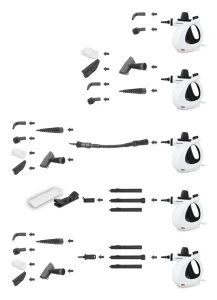 Steam cleaner esperanza asalto ehs008, power:  900-1050w, boiler capacity : 350 ml, water filling capacity:  250 ml Thumbnail 11