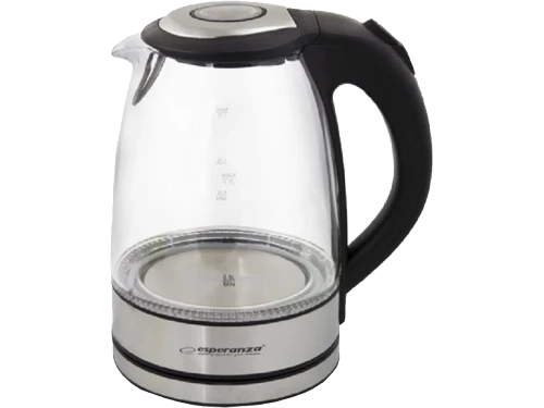 Kettle esperanza yosemite ekk012  glass with led light, 2200w, 1,7l, boil dry safety cut-off, concealed heating element 2