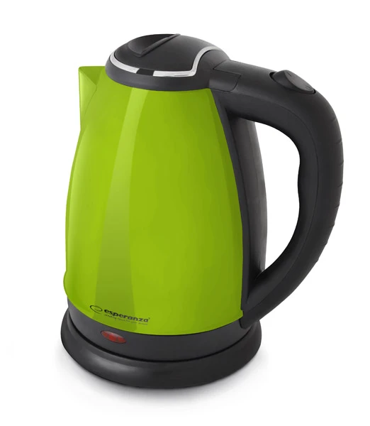 Kettle esperanza victoria ekk113g green, 1800w, inox, 1.8 l, concealed heating element, 360° swivel base, auto shut-off after boiling 5