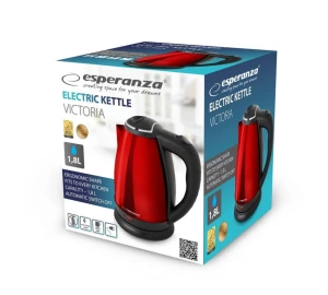 Чайник victoria ekk113r red, 1800w, inox, 1.8 l, concealed heating element Thumbnail 3