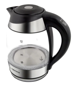 Kettle esperanza seine ekk026  glass black with led light and temperature controller, 2200w, 1,7l, the kettle will heat the water up to 60°c, 70°c, 80 Thumbnail 2