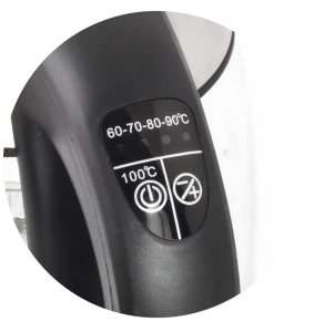 Kettle esperanza seine ekk026  glass black with led light and temperature controller, 2200w, 1,7l, the kettle will heat the water up to 60°c, 70°c, 80 Thumbnail 3