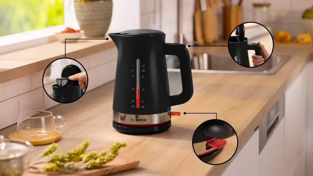 Kettle bosch twk4m223  2400w, 1.7 l, black / silver 3