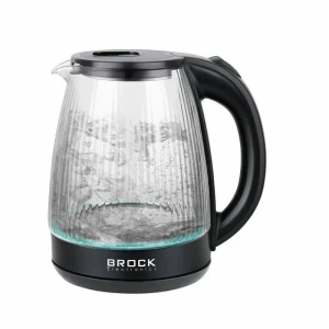 Kettle brock wk 2405, glass black with led light, 1500w, 1,8l, concealed heating element, 360° swivel base, auto shut-off after boiling Thumbnail 2
