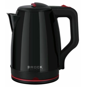 Kettle BROCK WK 5518 BK, Inox Double-walled kettle 1500W, 2.2l, Kettle with 360° base. Hidden heating element. Safety locking lid. Automatic and manua