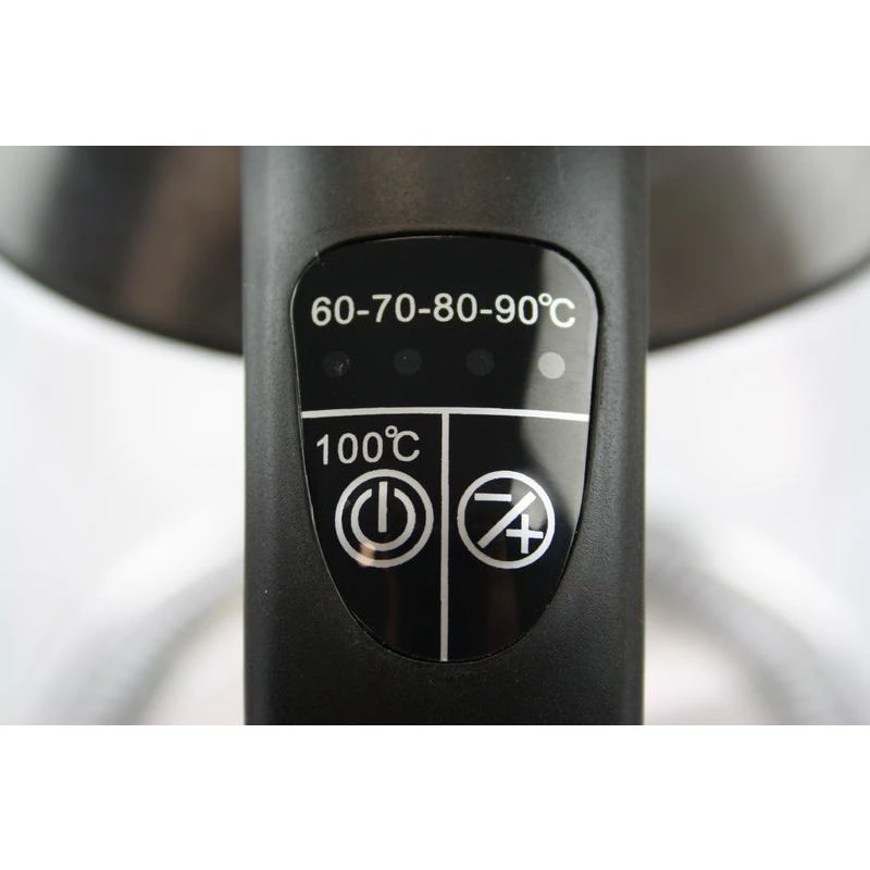 Kettle brock wk 2106 ll, glass black with led light and temperature controller  2200w, 1.8l, the kettle will heat the water up to 60°c, 70°c, 80°c and 5