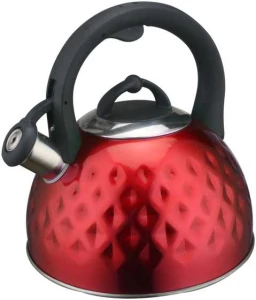 Kettle LA CUISINETTE MWK 001 RD, Red, 3L. Capacity: 3.0 L. Made of high quality stainless steel. Whistling function indicates boiling. Specially desig