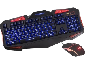 Keyboard & mouse esperanza shelter  egk3000 - us layout / gaming,  mouse: 2400dpi, 6 buttons, quiet scrolling wheel, keyboard: comfortable,  led illum Thumbnail 2